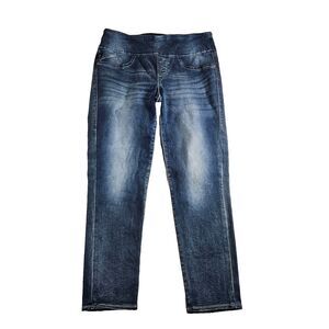 Rock & Republic Fever Crop Jeans Womens 8 Blue Pull On‎ Slim Stretch Denim